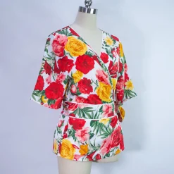 Clearance Chemisier Calleis Rouge Studio Outlet Vêtements|Tops & Blouses