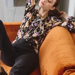 Cheap Chemisier Calliope Noir Studio Outlet Vêtements|Tops & Blouses