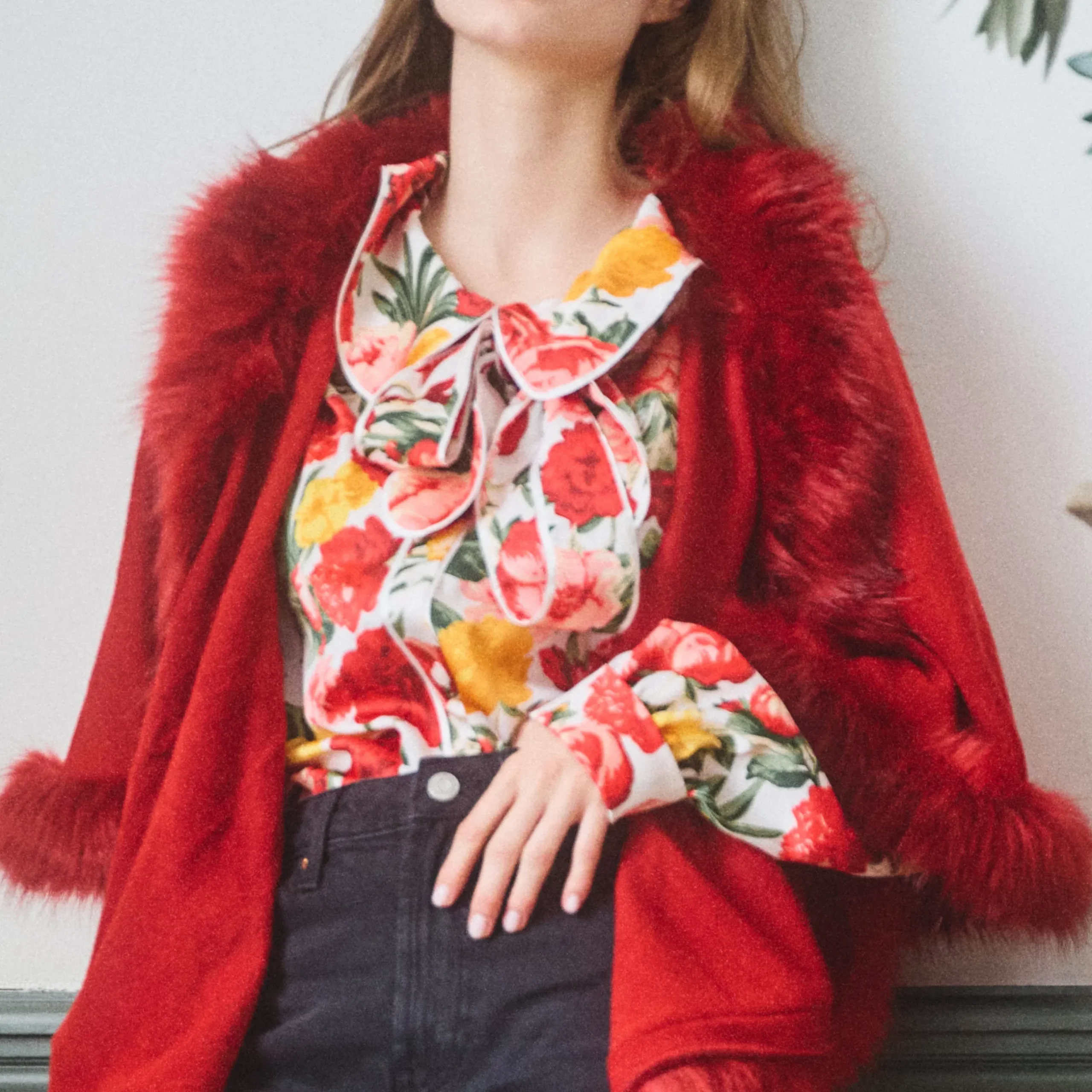 New Chemisier Calliope Rouge Studio Outlet Vêtements|Tops & Blouses