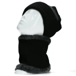 Hot Duo Bonnet et cache-cou motifs géo Outlet Accessoires|Chapeaux Et Accessoires Cheveux
